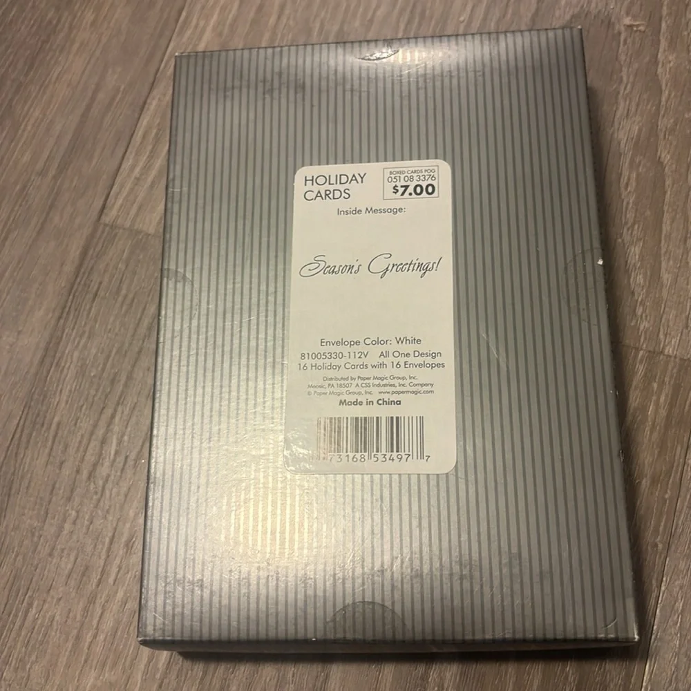 Paper Magic 11 iridescent snowflake photo holder Christmas cards EUC